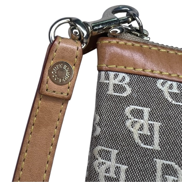 Dooney & Bourke Tan and Brown Monogram Wristlet - Picture 7 of 16